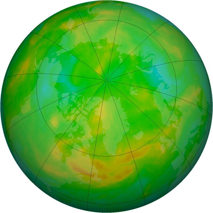 Arctic ozone map for 28 June 2004